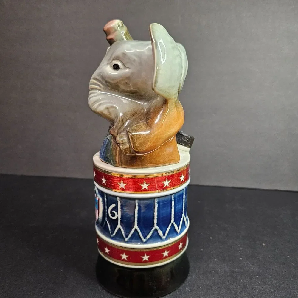 1976 Jim Beam Republican Elephant Whiskey Decanter Alcohol 11